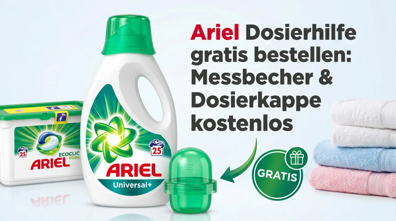 Ariel Dosierhilfe und Messbecher gratis bestellen