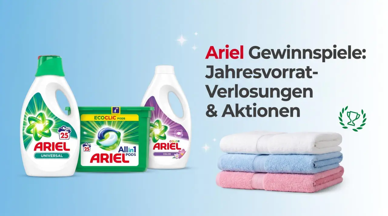 Ariel Gewinnspiel 2026, Jahresvorrat gewinnen